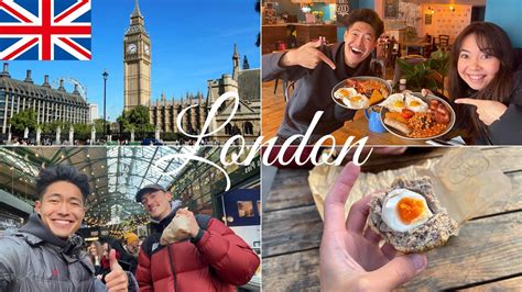 Exploring London with locals - Trying English Breakfast Scotch Eggs etc