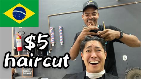 Japanese guy went to BRAZILIAN BARBERSHOP for the first time in Rio de Janeiro